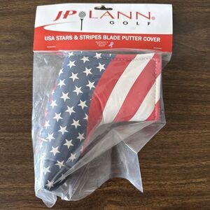 JP Lann USA Stars and Stripes Emboridery Golf Blade Putter Head Cover New in Bag